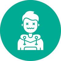 Dead Glyph Circle Multicolor Icon vector