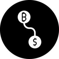 btc conversión vector icono