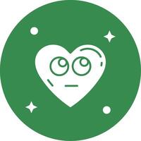 Rolling eyes Glyph Circle Multicolor Icon vector