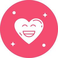 Smile Glyph Circle Multicolor Icon vector