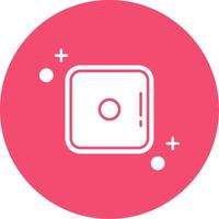 Dice one Glyph Circle Multicolor Icon vector