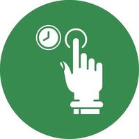 Click and Hold Glyph Circle Multicolor Icon vector