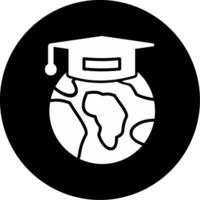 icono de vector de educación global