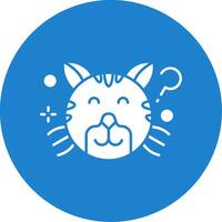 Thinking Glyph Circle Multicolor Icon vector