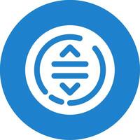 Drag Glyph Circle Multicolor Icon vector