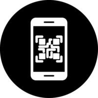 teléfono inteligente qr código vector icono