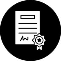 icono de vector de certificado