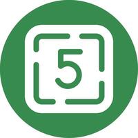 Five Glyph Circle Multicolor Icon vector
