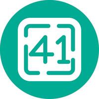 Forty One Glyph Circle Multicolor Icon vector