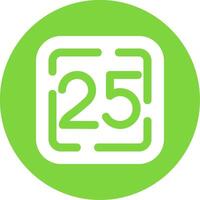 Twenty Five Glyph Circle Multicolor Icon vector