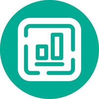 Bottom alignment Glyph Circle Multicolor Icon vector
