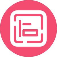 Left alignment Glyph Circle Multicolor Icon vector
