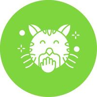 Blush Glyph Circle Multicolor Icon vector
