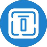 Top alignment Glyph Circle Multicolor Icon vector