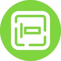 Right align Glyph Circle Multicolor Icon vector