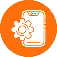 Setting Glyph Circle Multicolor Icon vector
