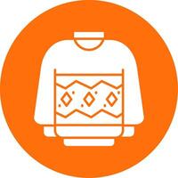 Sweater Glyph Circle Multicolor Icon vector