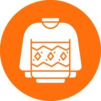 Sweater Glyph Circle Multicolor Icon vector