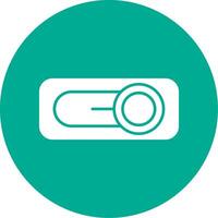 Switch Glyph Circle Multicolor Icon vector