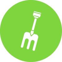 Fork Glyph Circle Multicolor Icon vector