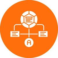 Workflow Glyph Circle Multicolor Icon vector