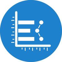 Bar chart Glyph Circle Multicolor Icon vector