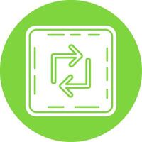 Loop Glyph Circle Multicolor Icon vector