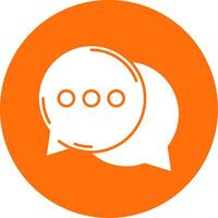 Speech bubbles Glyph Circle Multicolor Icon vector