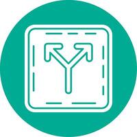 Split Glyph Circle Multicolor Icon vector