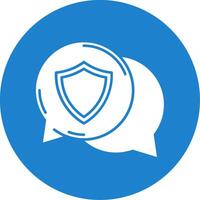 Secure Glyph Circle Multicolor Icon vector