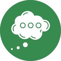 Cloud Glyph Circle Multicolor Icon vector