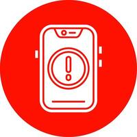 Error Glyph Circle Multicolor Icon vector