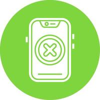 Cancel Glyph Circle Multicolor Icon vector