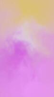 Vertical video background with sky, smoke texture. Pink and yellow gradient backdrop.