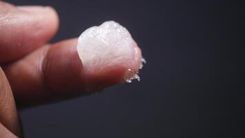 Close up of man hand using petroleum jelly video