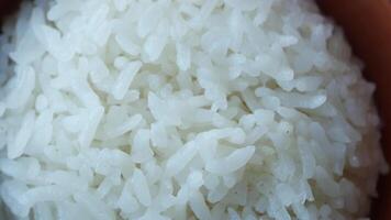 Closeup of Cooked white rice video