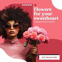 Online Flower Shop Instagram Post Template