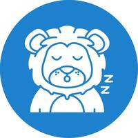 Sleep Glyph Circle Multicolor Icon vector