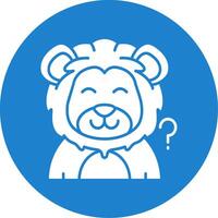 Thinking Glyph Circle Multicolor Icon vector