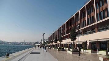 Turkey istanbul 19 june 2023. Galataport Istanbul. view of Galataport with walking people video