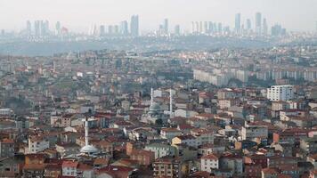 arial visie van Istanbul woon- gebouwen video