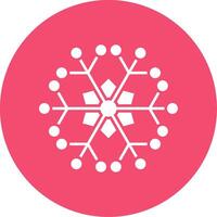 Snowflake Glyph Circle Multicolor Icon vector