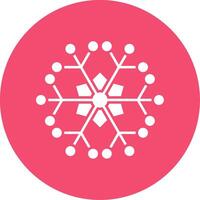 Snowflake Glyph Circle Multicolor Icon vector