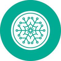 Winter Glyph Circle Multicolor Icon vector