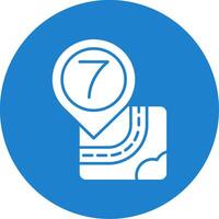 Seven Glyph Circle Multicolor Icon vector
