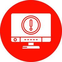 Error Glyph Circle Multicolor Icon vector