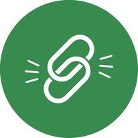 Link Glyph Circle Multicolor Icon vector
