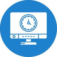 Time Glyph Circle Multicolor Icon vector