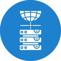 Database Glyph Circle Multicolor Icon vector