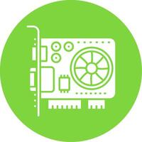 Card Glyph Circle Multicolor Icon vector
